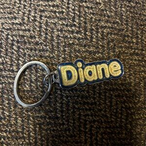 Gold and Blue 'Diane' Keychain